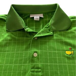 Masters Tournament Performance Polo Shirt Mens M Green Augusta National Golf